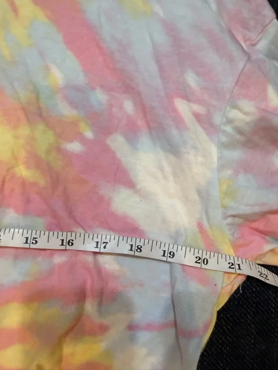 H&M Pastel Tie-Dye Cropped Tee - Pink, Yellow, Light Blue - Picture 6 of 7